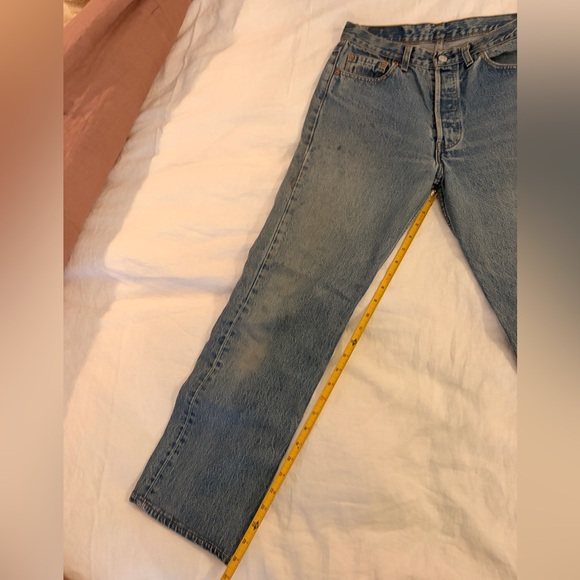 Vintage Levi's Light Blue Straight Leg Jeans tag size 30 x 34 - Picture 6 of 8